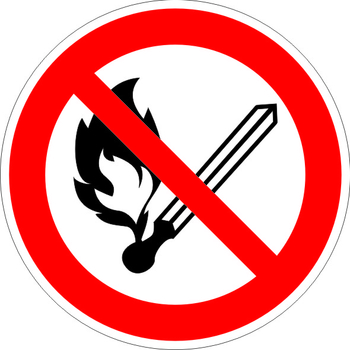 P02 запрещается пользоваться открытым огнем и курить (пленка, 200х200 мм) - Знаки безопасности - Запрещающие знаки - Магазин охраны труда ИЗО Стиль