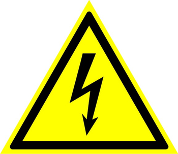 W08 внимание! опасность поражения электрическим током  (пленка, сторона 100 мм) - Знаки безопасности - Знаки по электробезопасности - Магазин охраны труда ИЗО Стиль